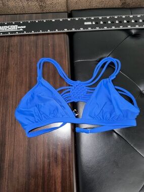 Blue Women's Strappy Bikini Top